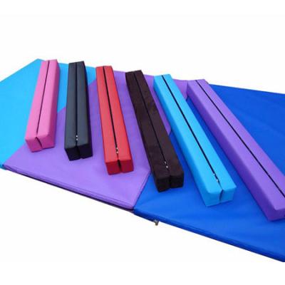 China Professional Gymnastics Gym Balance Beam For Kid Training Wooden Portable Folding Balance Beam for sale