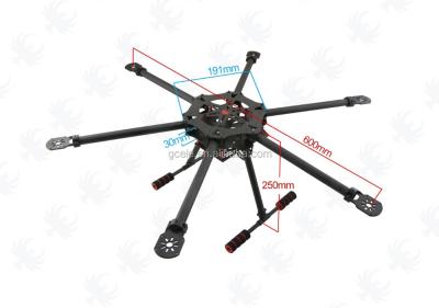 China RC Model 6 Axis 3K Carbon Fiber Auto-lock Umbrella Folding-arm Hexacopter Non Sight Kit 600mm with Landing Gear for RC Multicopter FPV for sale