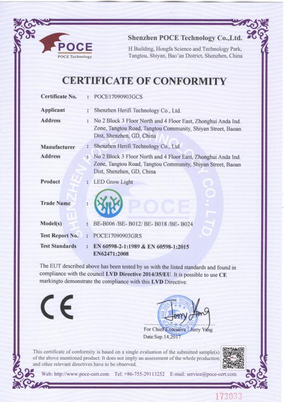 CE - Shenzhen Herifi Technology Co., Ltd.