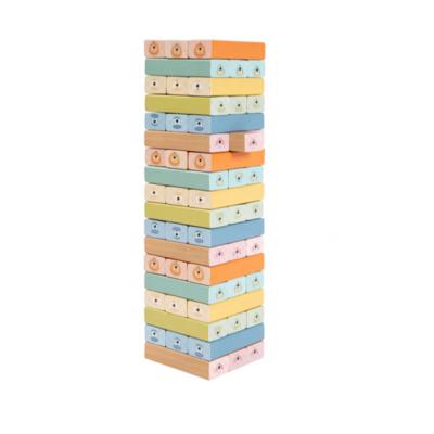 China ROD Toy Wooden Blocks Stacking Tumbling Tower Children Game Study and Education STEM Toys for sale