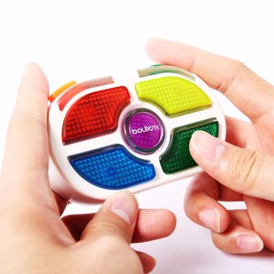 China Educational Toys Mini 7 Buttons Educational Toys Kids Thinking And Practical Skills Colorful Track Light Memory Beat-a-mole Game Machine for sale