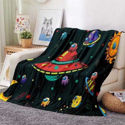 China Anti-Bacteria Most Popular Game Designer Flannel Blanket Thickened Warmth For Boys In Bedroom for sale