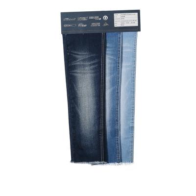 China TC Shrink-Resistant Viscous Spandex Cotton Dark Blue Denim Fabric For Garment for sale