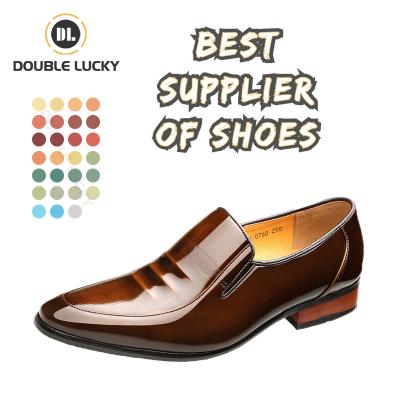 China LUCKY Zapatos De Vestir Dress Shoes Custom Genuine Leather DOUBLE Luxury Men's Stylish Shoes Waterproof Men's Shoes for sale