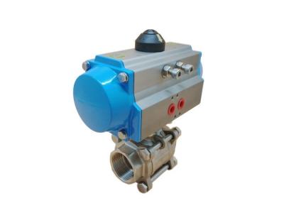 China Pneumatic Actuated DN50 DN65 DN80 Threaded Ball Valve for sale