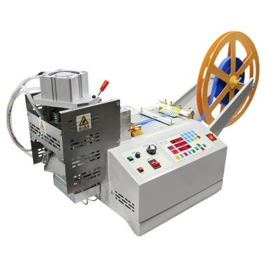 China Automatic Hot Food Knife Slope Angle Tape Cutting Machine for Leather Strap Belt Tape Cutter for sale