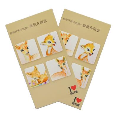 China A Creative Microfiber Screen Mobile Phone Cell Phone Gift Cleaner Sticker for sale