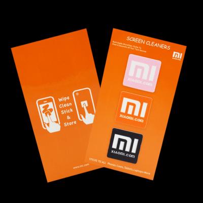 China Mobile Phone Smartphone Screen Cleaner Cloth Sticky Screen Remover With Business Card for sale