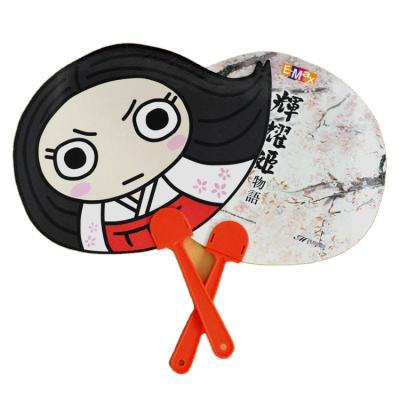 China China cheap price outdoor hand held paper custom printing plastic hand fan for advertising gift for sale