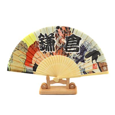 China Good Quality China Custom Printed Folding Bamboo Hand Fan Hand Held Fan For Business Gift for sale