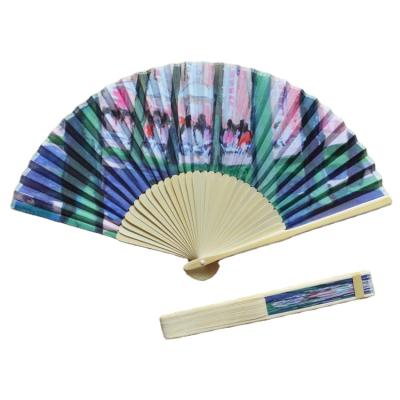 China Japan Japanese Style Folding Hand Held Fans Bamboo Fans For Business Gift for sale