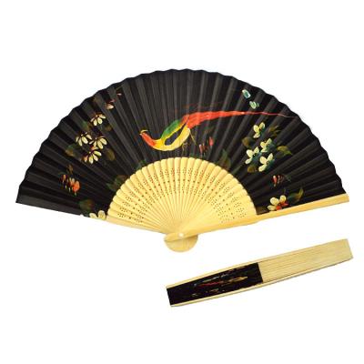 China China Wholesale Hand Held Bulk Bamboo Fan For Advertising Gift for sale