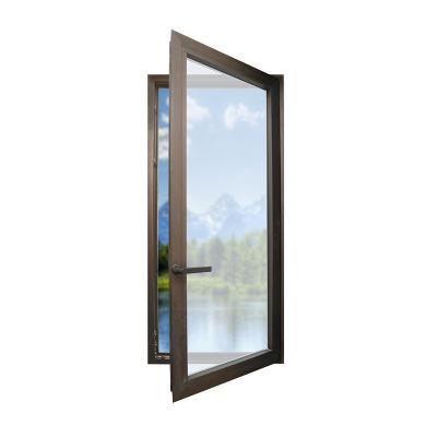 China Low-E Swing Vancouver Modern Design Exterior Patio Door Wood And Aluminum Windows for sale