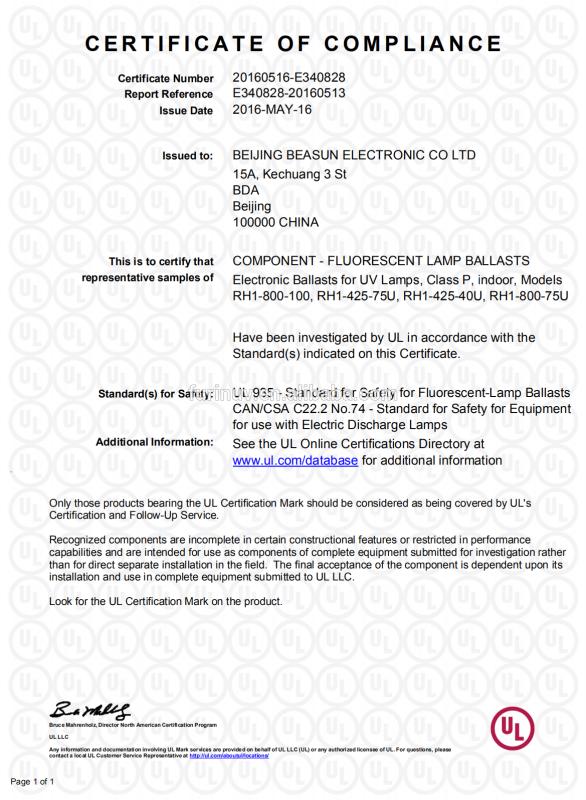 UL - Shenzhen Furin Optoelectronics Technology Co., Ltd.