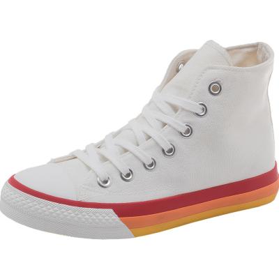 China Vulcanize White Canvas Sports Shoes Size 35-41 All Seasons Colors Optional for sale