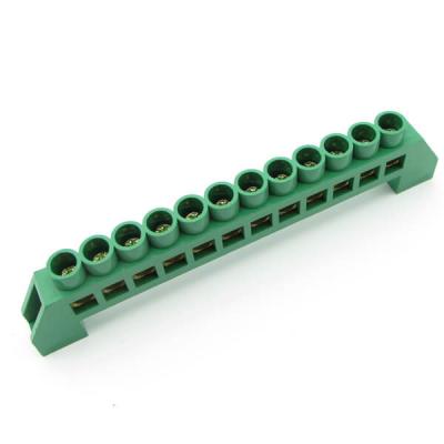 China Green Earth TB Nature Brass Terminal Block Distribution Box Blue Brass Terminal Block for sale