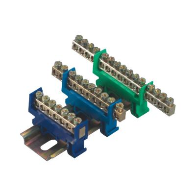 China Din Brass Rail Busbar Screw Box Block Power Distribution Terminal Block TB 125A for sale