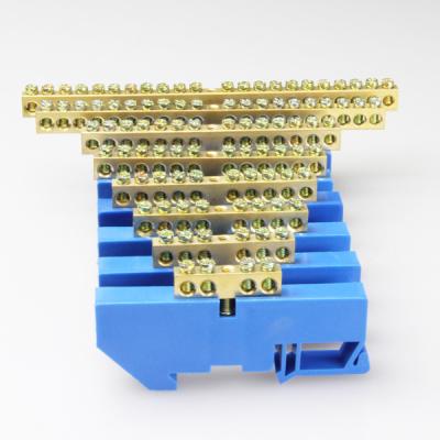 China Plastic Terminal Block M4 M5 Screw Terminal Block Screw Din Rail Brass Type Electrical Terminal Block for sale