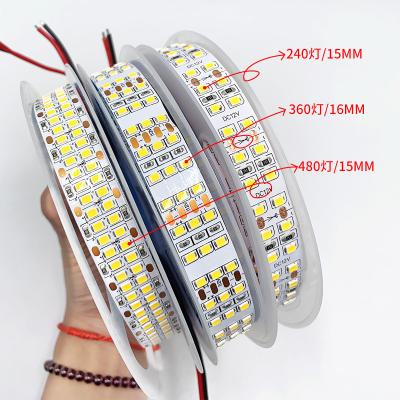 China 2835SMD 240 LANDSCAPE lamp 360 lamp 480 lamp display cabinet flexible self-adhesive low voltage high-bright linear strip for sale