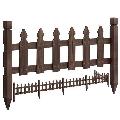 China Easily Assembled Wood Picket Garden Fence Edging Fencing Garden Yard Border Edge Panels Posts Flower Plants Pool Fences for sale