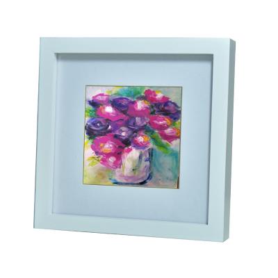 China Wooden Square Table Top Display Or Matted Wall Mounted Picture Frames for sale