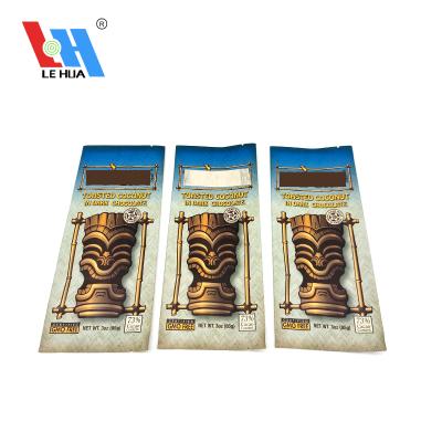 China Moisture Proof Custom Plastic Candy Bar Chocolate Bar Wraps Middle Seal Aluminum Foil Bag for sale