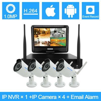 China Bullet Camera Onvif H.264 NVR Kit Wireless Surveillance Camera System for sale