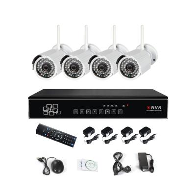 China High Definition Waterproof 4 Channel Wireless NVR Kits Surveillance Cameras for sale