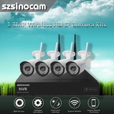 China 1.3MP NEW 2.4GHZ Full WIFI NVR Kits Black And White 40M With Block for sale