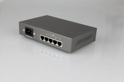 China 54V POE-Ethernet-Schalter 10M Hafen DCs 65W 5 Tischplattenstahlfall/100m zu verkaufen