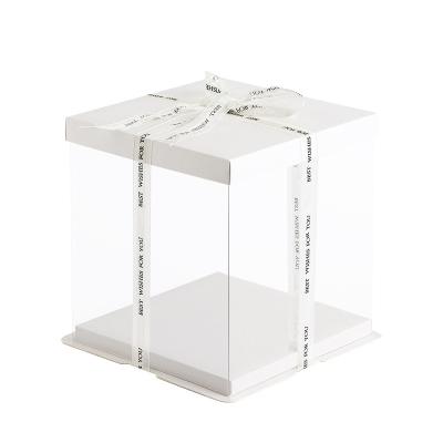 China Wholesale Custom Cheapest Transparent Plastic Packaging Clear Box Birthday Recyclable 12 Inch PVC Cake Boxes for sale