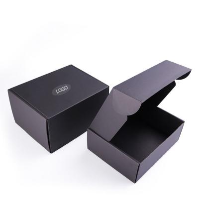 China Factory Recyclable Manufacture Corrugated Custom Mail Packaging Box , Black Mailing Box Custom Logo for sale