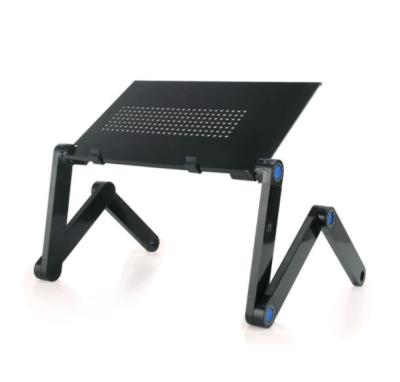 China Portable Adjustable (Height) Aluminum Adjustable Laptop Stand/Table/Desk Best For Bed With Cooling Hole for sale