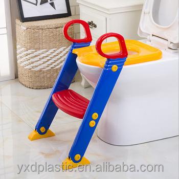 China 2018 Eco-freindly baby potty training seat kids toilet trainer and adjustable potty ladder for sale