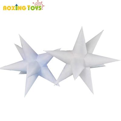 China Oxford 2M led lighting star 11spikes inflatable with airblown hanging advertising inflatables for night club party wedding events for sale