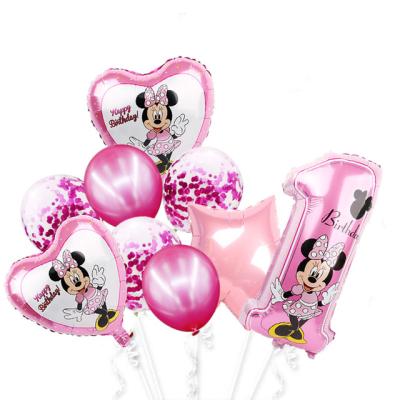 China Wedding Birthday Party Wedding 1st Birthday Party Decorations Mickey Mouse Foil Balloons Kids 1st Birthday Party Decorations Globos Baby Shower Confetti Latex Ball Toy Birthday Party Minnie Mouse Foil Balloons for sale