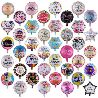 China Wedding Anniversary Party Wedding Birthday Party 18 Inch Happy Birthday Balloons Helium Foil Globos for Girls Kids Birthday Party Decorations Round Star Balloons for sale