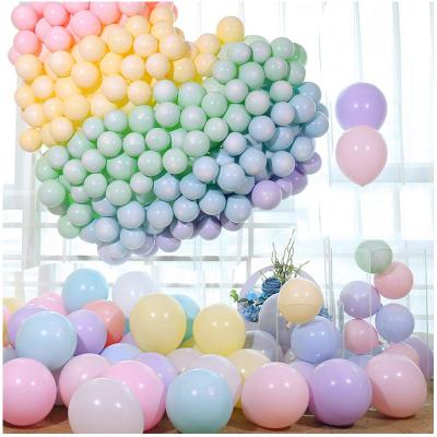 China Pastel Pink Blue Gift Toy Toy For Party Decoration 12 Inch Rainbow Color Macaron Balloon Latex Balloons for sale