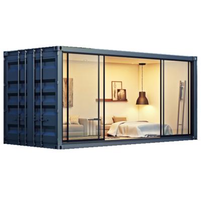 China New Design Modern Apartment Pack 2 Stores 20ft Container House Customized Steel Structure Prefab House Galvanized Steel Frame Modulator Homes for sale