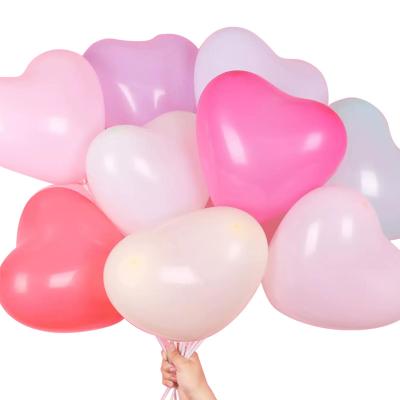 China 12 Inch Wedding Decoration Heart Shape Metallic Latex Balloons Wedding Globos Balloons Party Decorations Heart Metallic Balloon for sale