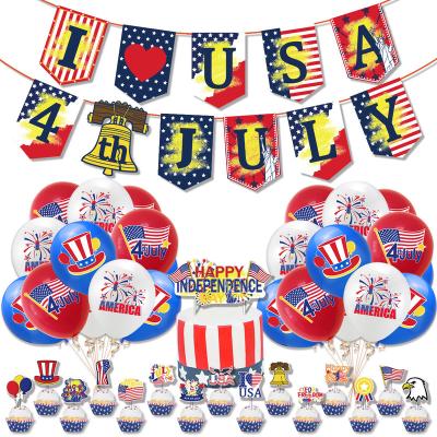 China Patriotic Balloon Set High Quality America Independence Day Birthday Party Decorations Memorial Day Supplies for sale