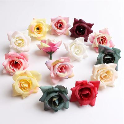 China High Quality 10cm Artificial Volume Rose Flowers Pink Roses For Wedding Bridal Shower Party Decoration Bouquets Centerpieces for sale