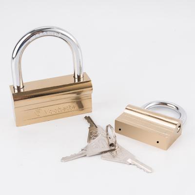 China Brass Safety factory camel type polished brass color plated padlock for sale