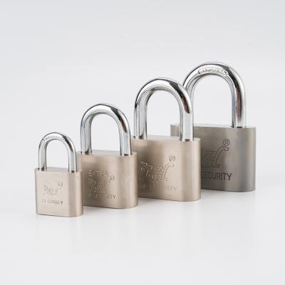 China Iron 50mm Solid Padlock New arrival factory price high safety nickel plated square lock iron padlock for sale