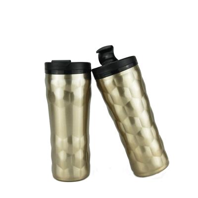 China Viable Personalized Wholesale 15oz 450ml Leak Proof Stainless Steel Coffee Travel Mug With Silicone Lid for sale