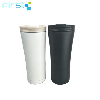 China 17oz 500ml New Design Viable Black Double Wall Stainless Steel White Thermo Coffee Mug for sale