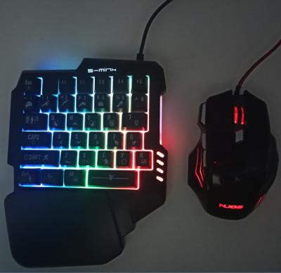 China For Gaming Smart Keyboard with Mouse Stand Rainbow Color LED Light Gaming Keyboard Combos and Phone Adapter for sale