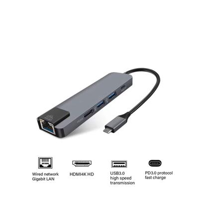 China MP3/MP4 Player 5 In 1 USB Type C Hub To 4K USB C Hub Fast Charging PD Hub for sale