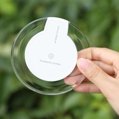 China Universal Qi Charger Qi Wireless Smartphone Charger Around Crystal Charger Pad With Wireless LED for sale