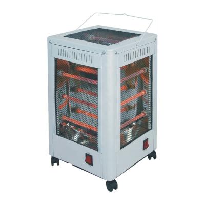 China Small Size Electric Portable Room Quartz Heater 2800W 14BAR TUBES With Portable Handle Iron Body for sale